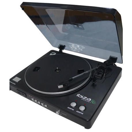 TOCADISCOS IBIZA SOUND LP300 USB/SD CON GRABACION