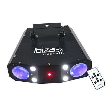 IBIZA LIGHT COMBO-3IN1 EFECTO LED MOONFLOWER-STROBO-LASER
