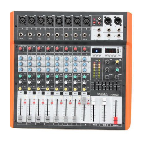 IBIZA SOUND MX802 MESA DE MEZCLAS USB/BLUETOOTH