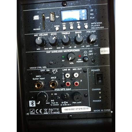 EQUIPO DE SONIDO PORTATIL IBIZA SOUND PORT10VHF-BT 10" USB/MP3/BLUETOOTH/REC/VOX 1xMICRO INALAMBRICO+1xMICRO CON CABLE EQUIPO DE SONIDO PORTATIL IBIZA SOUND PORT10VHF-BT 10" USB/MP3/BLUETOOTH/REC/VOX 1xMICRO INALAMBRICO+1xMICRO CON CABLE
