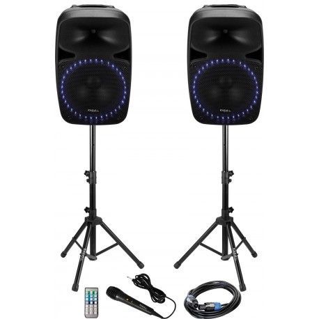 IBIZA SOUND PKG15A-SET EQUIPO DE SONIDO INALAMBRICO FM/USB/SD/BLUETOOTH 2x500W