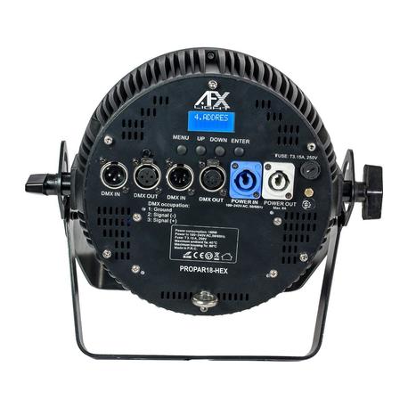 AFX PROPAR18-HEX FOCO LED 18x12W RGBWA+UV