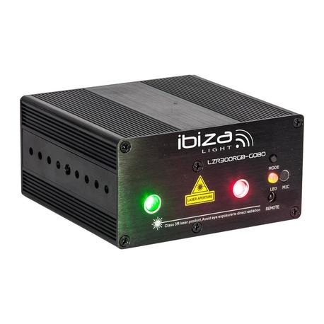 IBIZA LIGHT LZR300RGB-GOBO LASER RGB CON 12 GOBOS 300mW