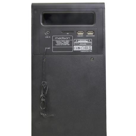 MADISON MAD-CENTER130CD-BK ALTAVOZ HI-FI ACTIVO CD/BLUETOOTH/USB/SD/FM/POWER BANK