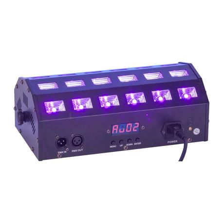 IBIZA LIGHT LED-STUV24 DMX-CONTROLLED PROJECTOR LUZ NEGRA