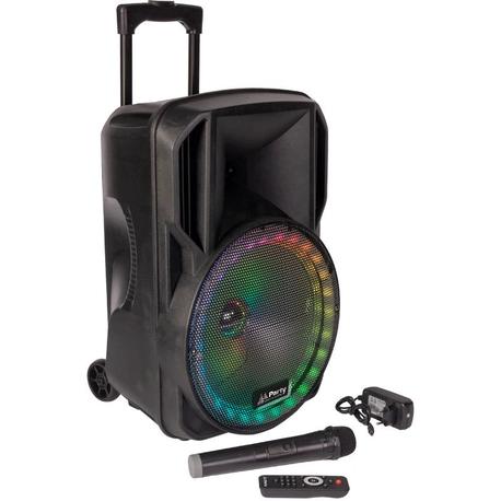 PARTY PARTY-12RGB ALTAVOZ PORTATIL A BATERIAS 12" USB/BLUETOOTH/FM/MICRO VHF/MANDO