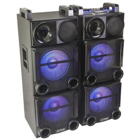 PARTY PARTY-BOX412 EQUIPO DE SONIDO USB/SD/FM/BT/MANDO 2x12" 1200W