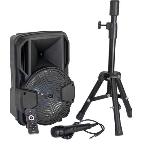 PARTY PARTY-MOBILE8-SET ALTAVOZ PORTATIL A BATERIAS 8" LED/SOPORTE/MICRO"