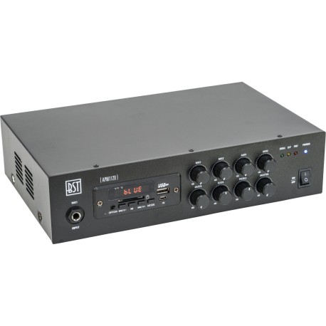 APM1120  AMPLIFICADOR-MEZCLADOR PA COMPACTO 120W CON USB, SD, BLUETOOTH, FM Y MANDO A DISTANCIA