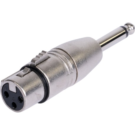 ADAPT-XLRF-J6.3MML ADAPTADOR XLR HEMBRA - JACK MONO MACHO 6.3mm - VERSION LARGA