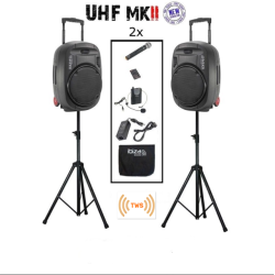 Pack compuesto por 2 x IBIZA SOUND PORT15UHF-MKII, 2 x...