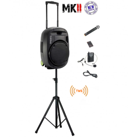 Pack compuesto por 1 x IBIZA SOUND PORT15VHF-MKII, 1 x IBIZA SOUND SS03