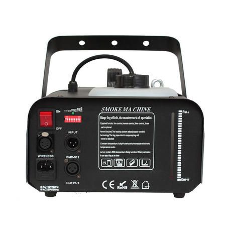 MAQUINA DE HUMO IBIZA LIGHT LSM1500PRO 1500W DMX Y CON MANDO