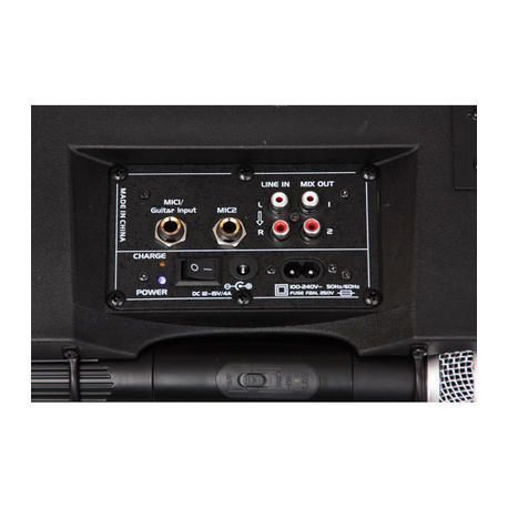 EQUIPO DE SONIDO PORTATIL IBIZA SOUND PORT85VHF USB/MP3/SD/RADIO + 2xMICROS INALAMBRICOS