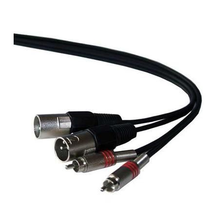 CABLE 2xXLR M-2xRCA M IBIZA SOUND CM1.5RX-2 1.5M