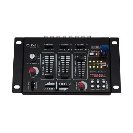 MESA DE MEZCLAS DJ IBIZA SOUND DJ21USB-BT CON USB Y BLUETOOTH
