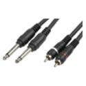 Cable 2 x JACK 6.3 MACHO MONO - 2 x RCA MACHO