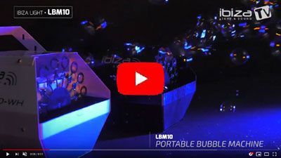 Ibiza LBM10-BLU Maquina de burbujas portátil azul