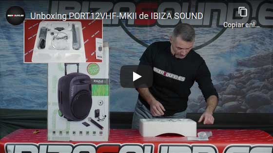 Ibiza Sound PORT12VHF-MKII Altavoz portatil amplificado autónomo -  Distribuciones Calver